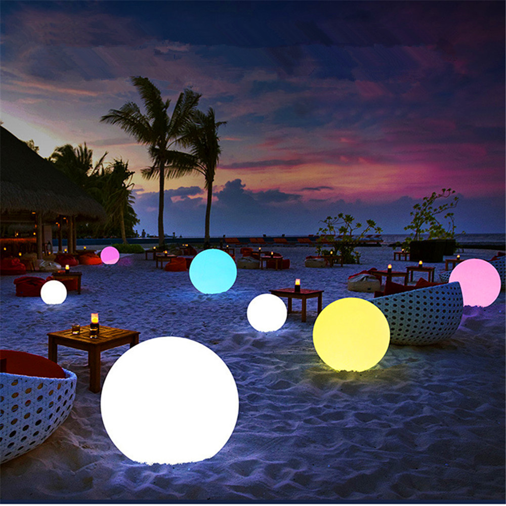 Outdoor Lighting Effects - كرة متوهجة LED قابلة لإعادة الشحن
