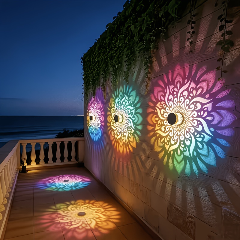 Outdoor Lighting Waterproof - 1/2/4 عبوات من أضواء السياج الشمسية،