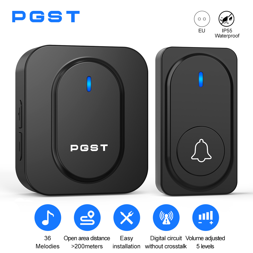 Outdoor Lighting Wireless - جرس باب لاسلكي من PGST مع
