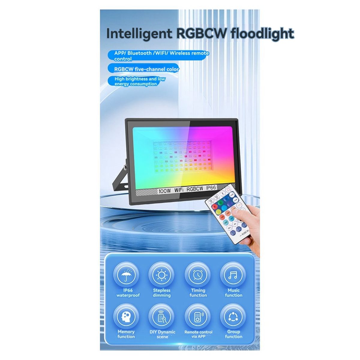 Outdoor Lighting Uk - كشاف LED بقوة 100 واط من