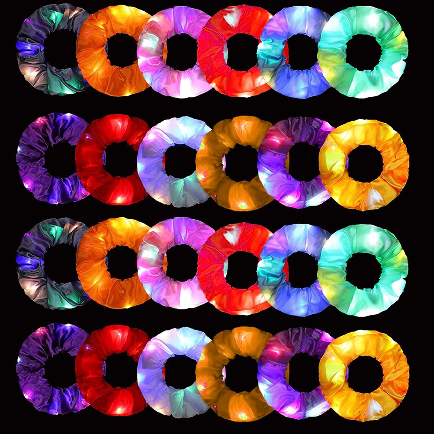 Outdoor Lighting Effects - 6 قطع من ربطات الشعر المضيئة