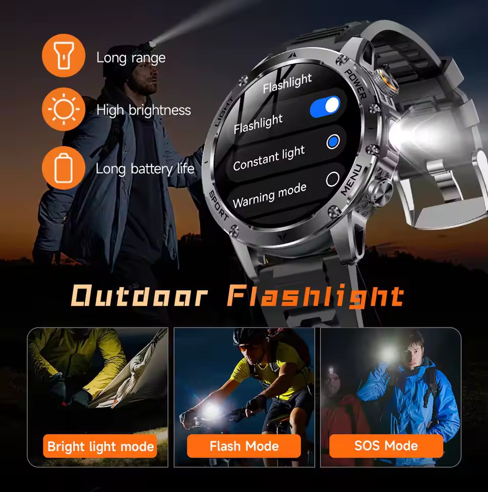 ساعة ذكية رياضية جديدة للرجال  - مراجعة Outdoor Lighting Wireless وسعره