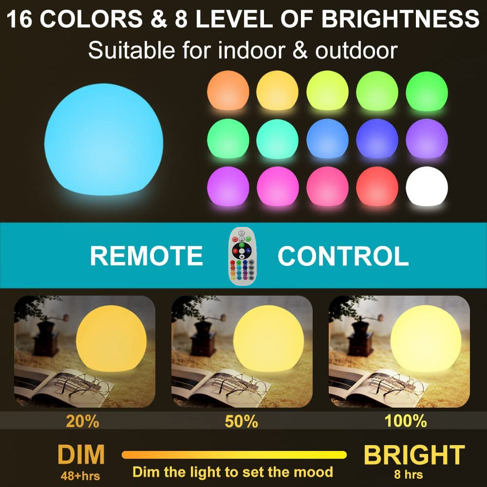 كرة متوهجة LED قابلة لإعادة ال - مراجعة Outdoor Lighting Effects وسعره