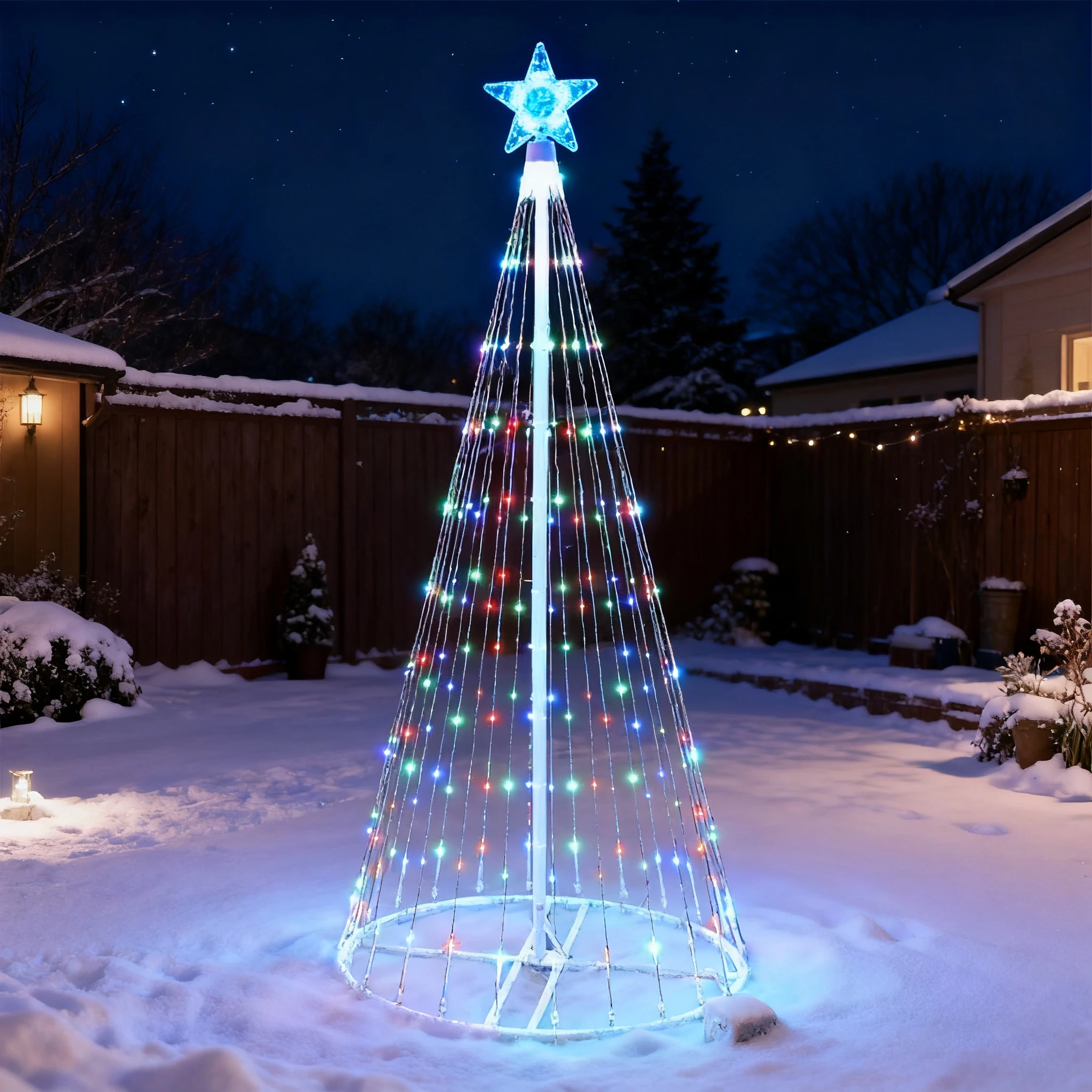 تعمل بالطاقة الشمسية LED شلال  - مراجعة Outdoor Lighting Effects وسعره