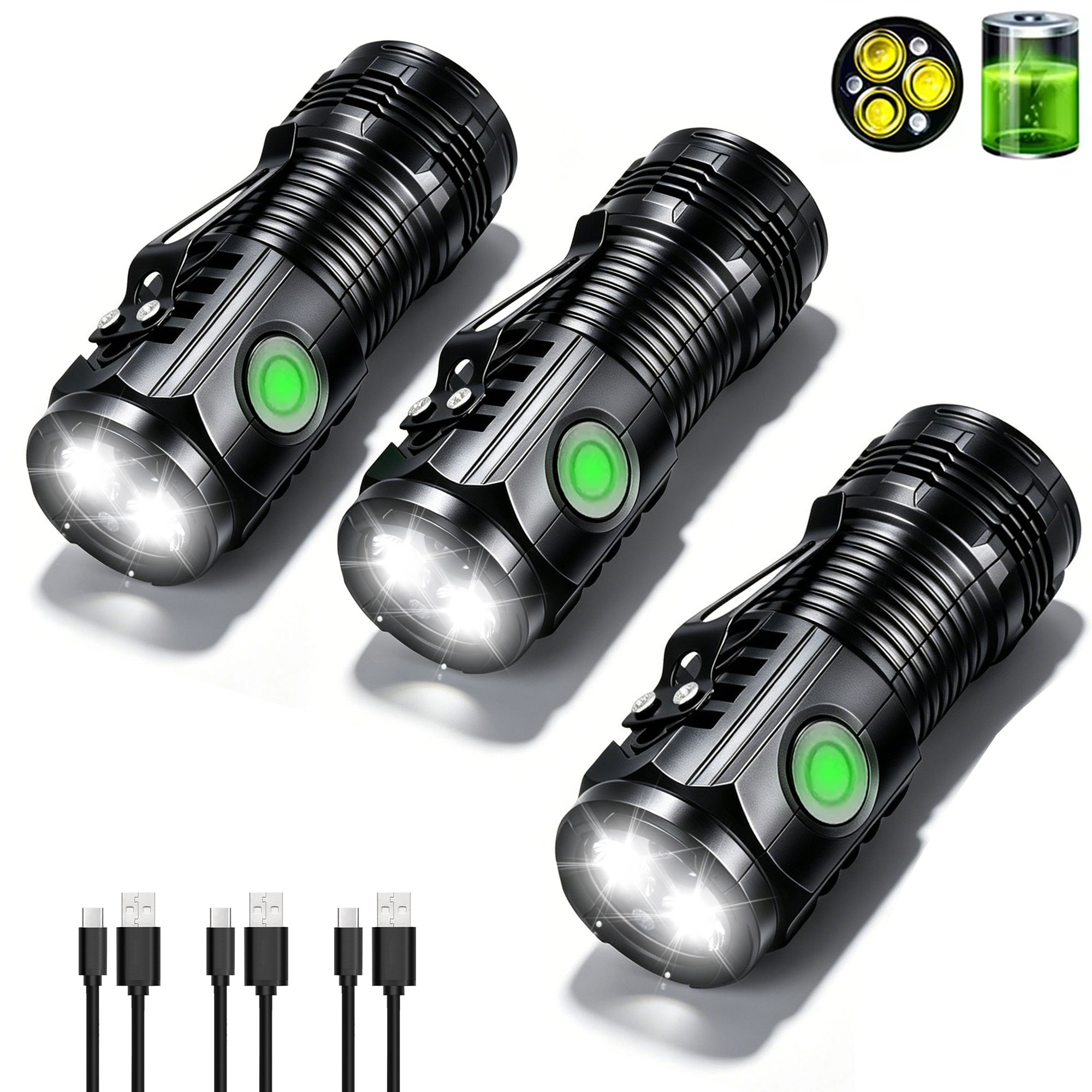 مصباح يدوي محمول قابل لإعادة ا - مراجعة Outdoor Lighting Black وسعره