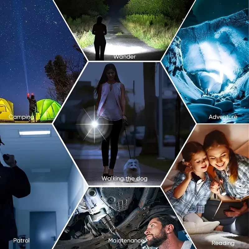 مصباح يدوي محمول قابل لإعادة ا - مراجعة Outdoor Lighting Black وسعره