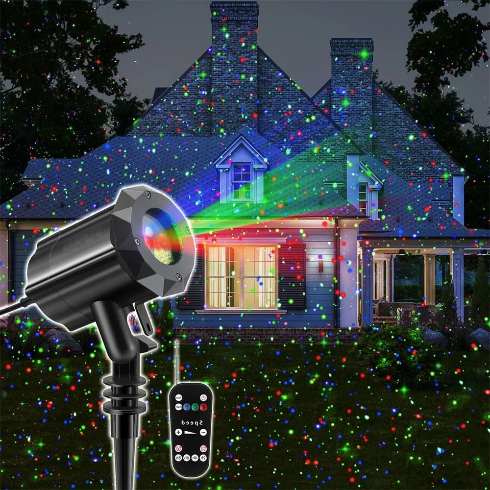 أضواء جهاز عرض ليزر عيد الميلا - مراجعة Outdoor Lighting Uk وسعره