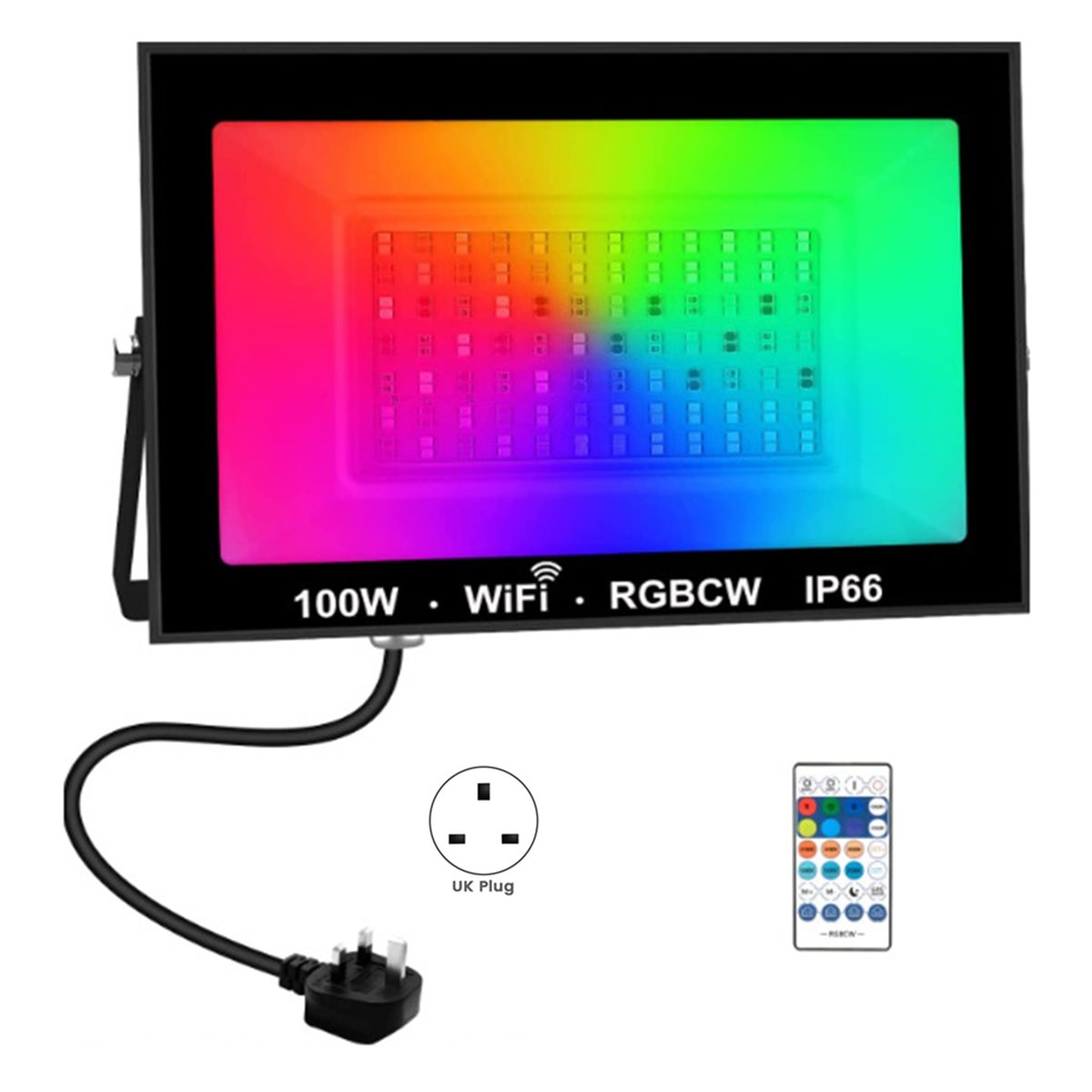 AA19 100W RGBCW مصباح LED كشاف - مراجعة Outdoor Lighting Uk وسعره