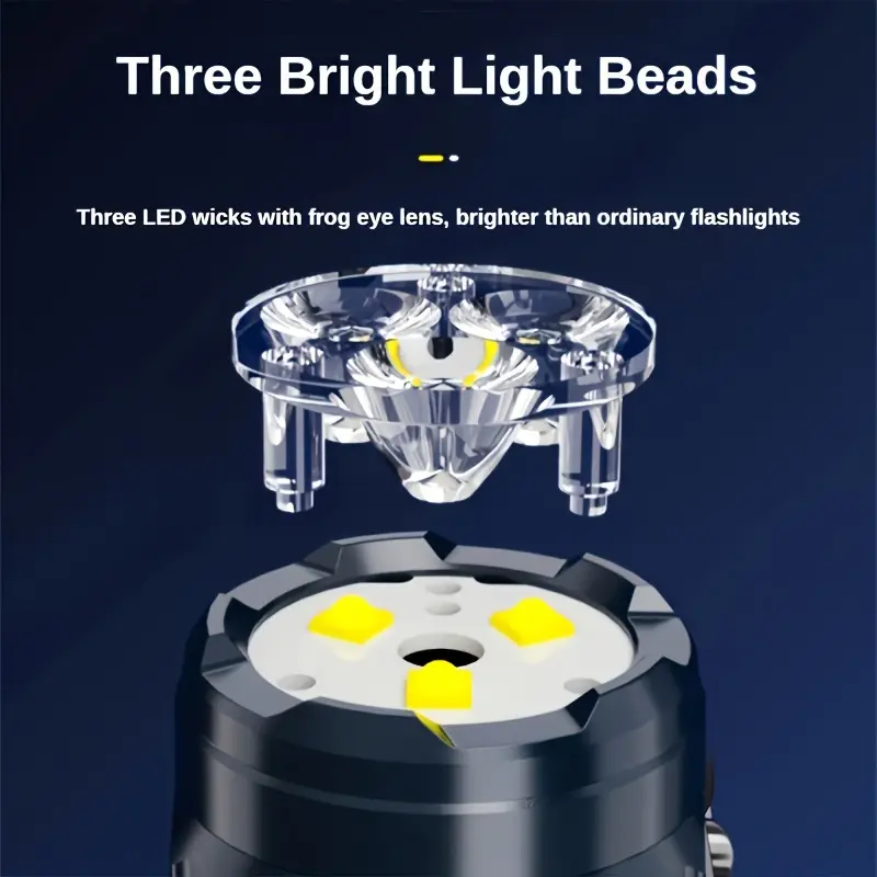 مصباح يدوي صغير بثلاث لمبات LE - مراجعة Outdoor Lighting Black وسعره
