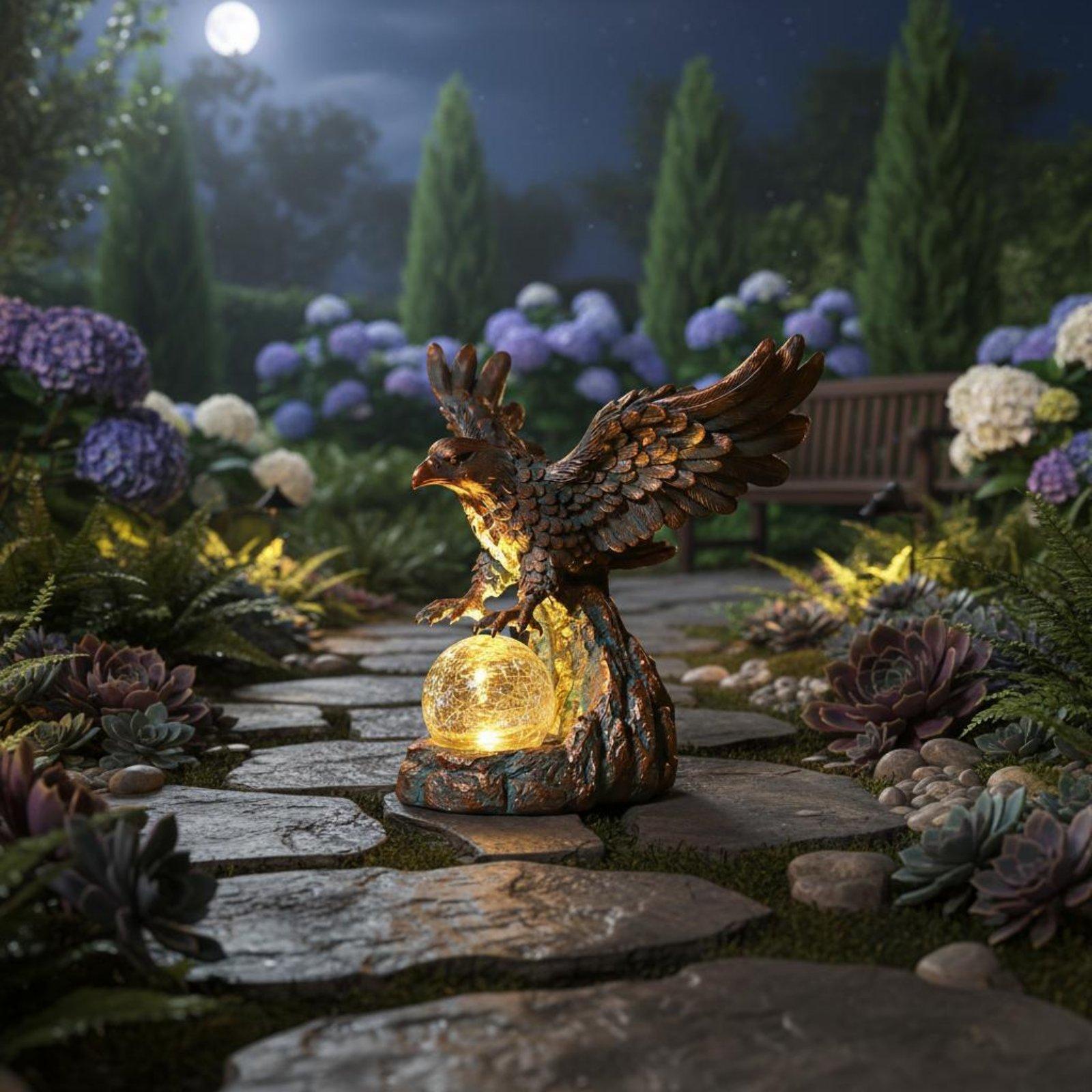 إضاءة شمسية على شكل نسر مقاومة - مراجعة Outdoor Lighting Pathway وسعره