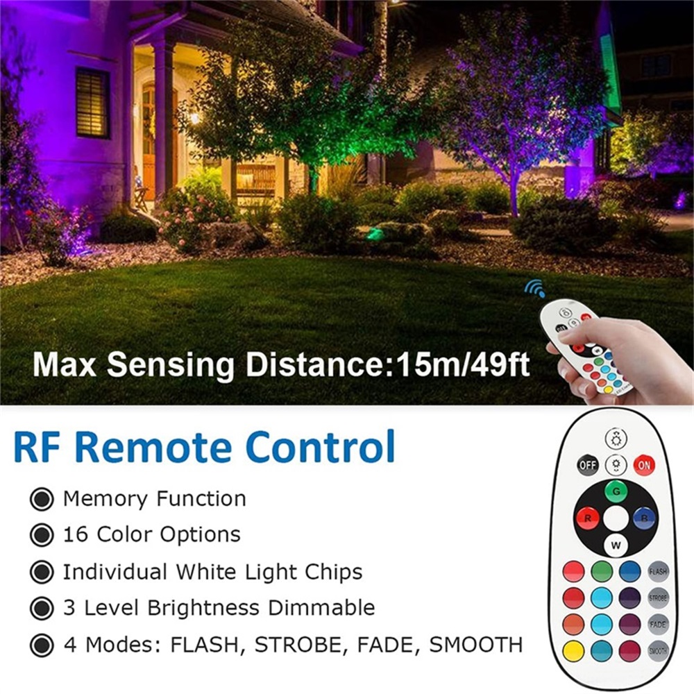 RGBW إضاءة المناظر الطبيعية 10 - مراجعة Outdoor Lighting Waterproof وسعره