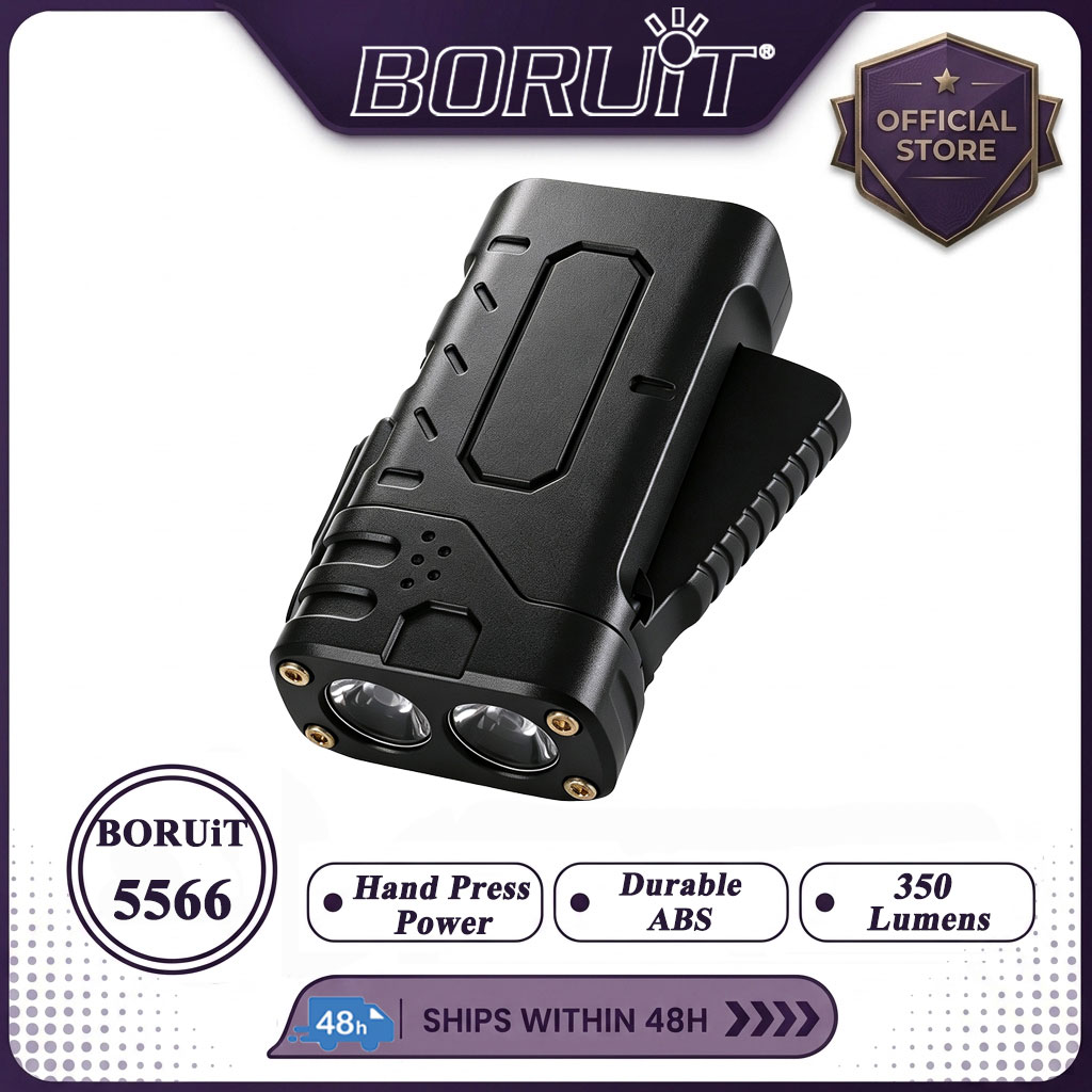 مصباح يدوي BORUIiT يعمل بالطاق - مراجعة Outdoor Lighting Black وسعره