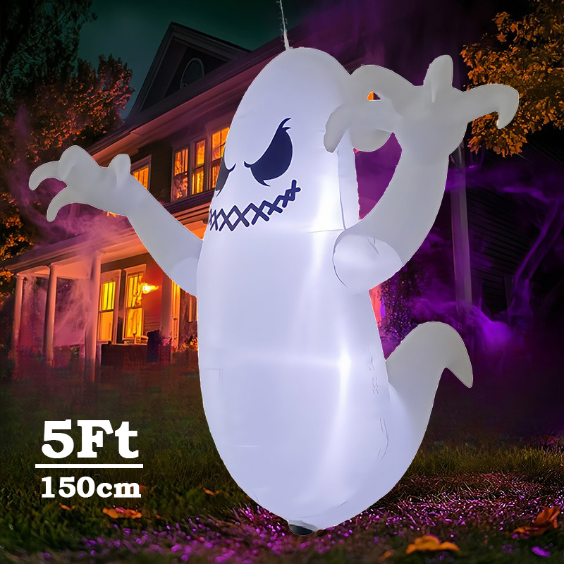 نموذج شبح قابل للنفخ بطول 5 أق - مراجعة Outdoor Lighting Effects وسعره
