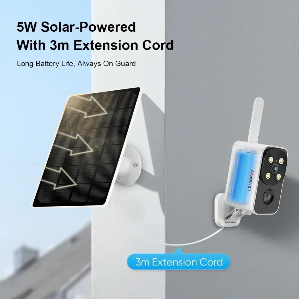LS VISION كاميرا تعمل بالطاقة  - مراجعة Outdoor Lighting Wireless وسعره