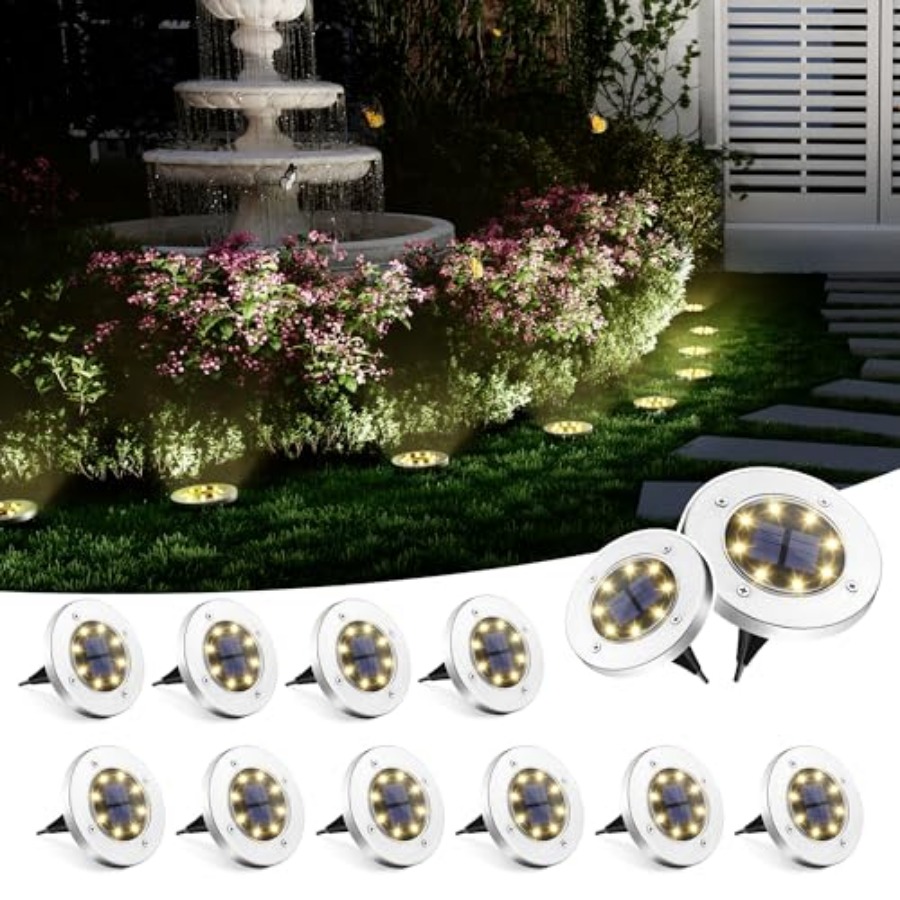 أضواء أرضية تعمل بالطاقة الشمس - مراجعة Outdoor Lighting Waterproof وسعره