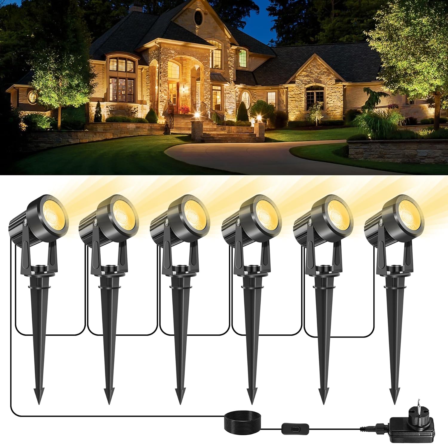 3000K أضواء خارجية حديقة المنا - مراجعة Outdoor Lighting Uk وسعره