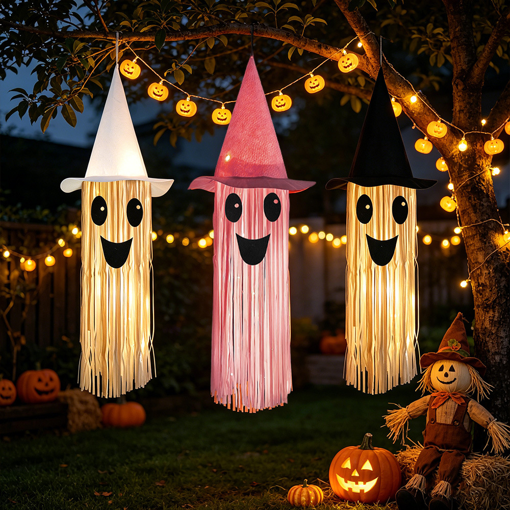 قبعة ساحرة مضيئة للهالوين مع ش - مراجعة Outdoor Lighting Effects وسعره